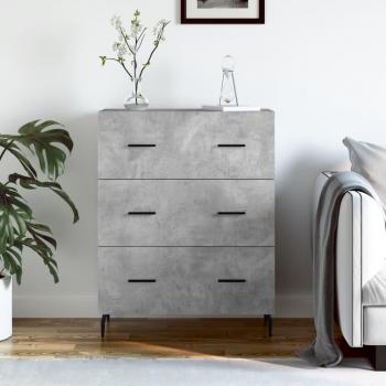 Aparador de madera contrachapada y madera de ingeniería gris hormigón 69,5x34x90 cm Mueble de Almacenaje de Salón, Buffet para salón, Armario Auxiliar, Armario de Almacen