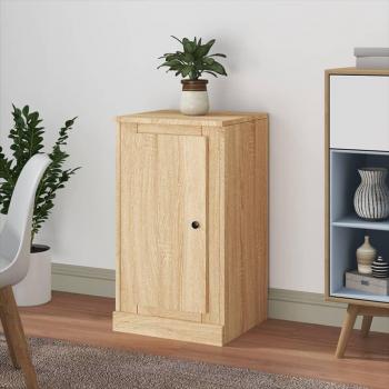 Aparador de madera contrachapada 37,5x35,5x67,5 cm Mueble de Almacenaje de Salón Buffet para salón Armario Auxiliar Armario de Almacenamiento en roble Sonoma Marrón