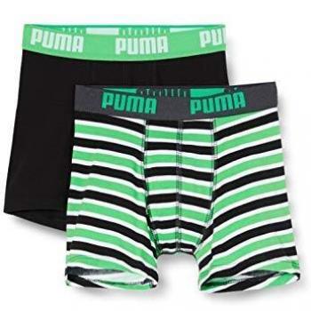 PUMA Classic Printed Stripe Boxer, Klassisch Grün, 158/164 cm