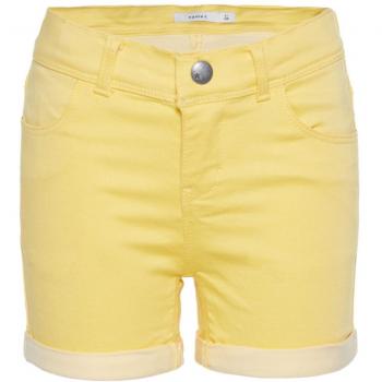 NAME IT Nkfsalli Twiatinna Shorts Ah, Pantalones Cortos para Niñas, Amarillo