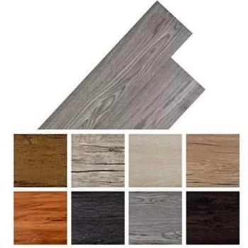 vidaXL Self-adhesive PVC Flooring Planks 5.02 m² 2 mm Dark Grey