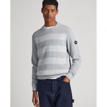 Pepe Jeans Sheldon Pullover Sweater, Gris, XXL para Hombre