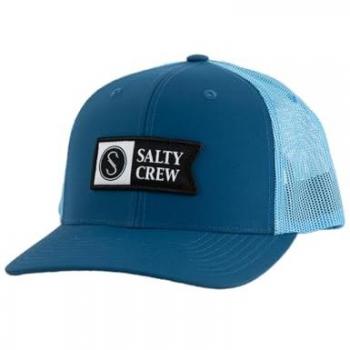 Gorra Trucker Pinnacle 2 Retro de Salty Crew - diseño retro, visera curvada, malla trasera para ventilación, ajuste snapback, logotipo bordado en el frente