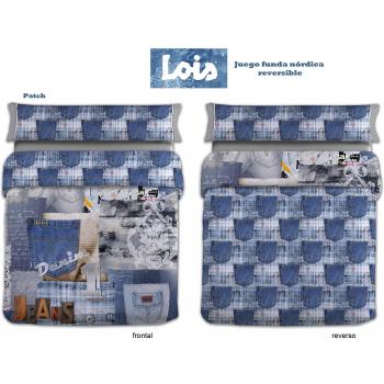 Juego de Funda Nórdica Reversible Patch Lois, Cama 90 cm - Sedalinne