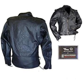 Cazadora Biker Cuero águila H-D/Hells-Design