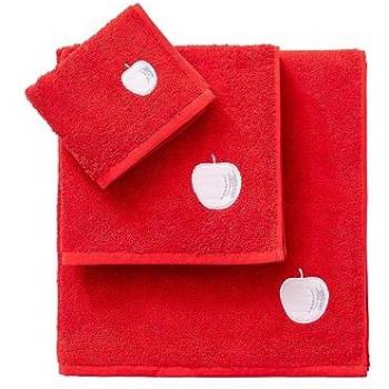 Set de Toallas 3 Piezas Benetton: Tocador 30x50cm, Manos 50x90cm, Baño 70x140cm, 450gsm, 100% Algodón Rojo con
