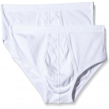 ATHENA Algodón orgánico Slip de Cintura Alta Abierta Cierre, Blanco, M
