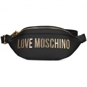 Love Moschino Black Belt Bag for Stylish Outfits, Female, Size: ONE SIZE