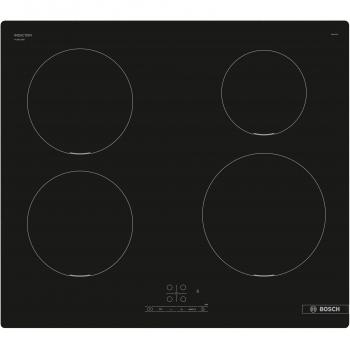 Placa de inducción Bosch PUE611BB5D, 4 zonas, 60 cm, negro, control táctil, potencia 3700W