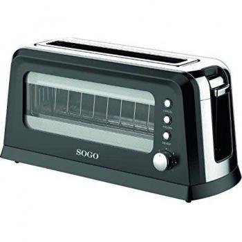 Tostador con ventana cristal Sogo SS-5445 - Ranura larga