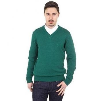 Versace 19.69 Hombres Cuello En V Jerséis/Suéter 9803 Scollo V Verdone