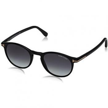 Tom Ford Unisex Round Black Grey Gradient Sunglasses, Everyday Style, Size: ONE SIZE