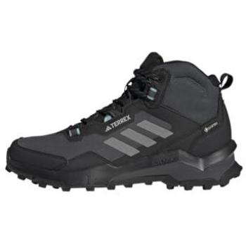 Adidas Zapatillas de Senderismo Terrex AX4 Mid Gore-Tex para mujer, color negro, gris y azul claro, talla 39(1/3)