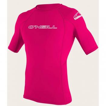 Camiseta Rash Guard Básica para Niñas O'Neill en Color Sandía