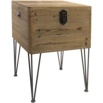 Mesa auxiliar DKD Home Decor Metal Madera 49 x 51 x 74 cm