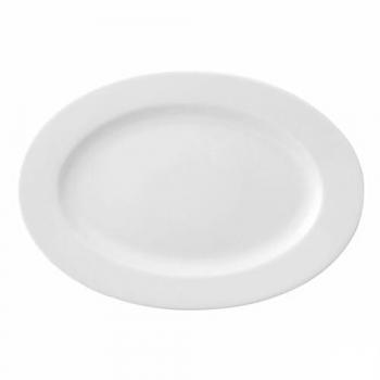 Plato Llano Ariane Prime Ovalado Cerámica Blanco 32 x 25 cm (6 Unidades)