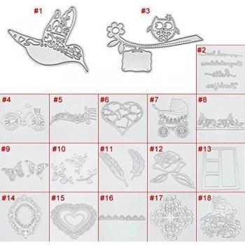 Hrph De metal de acero de grabación en relieve de matrices de corte Plantillas DIY álbum de recortes álbum de fotos del arte decorativo máquina corta Herramientas