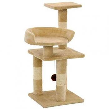 vidaXL Cat Tree with Sisal Scratching Posts 65 cm Beige