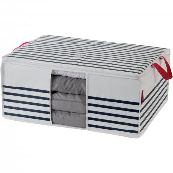 Compactor Funda Marinière, Cierre de Cremallera 100% hermético, Polypropylene y EVA, 50 x 65 x 27 cm, RAN5301, NO Tejido 75G + PEVA, Blanco