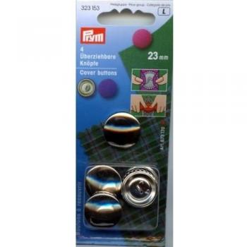 Prym Botones Sin Herramientas, Metal, Plata, 9.3 x 5.7 x 0.5 cm