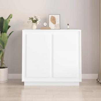 Armario aparador blanco 80x34x75 cm madera contrachapada multicapa