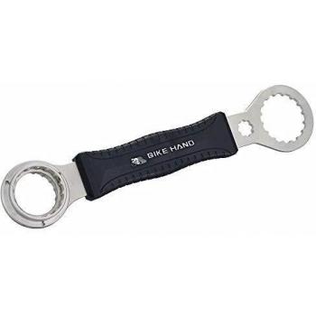 Llave de Tuercas para Pedales Bike Hand - Compatible con Shimano Hollowtech II, BB9000 y BBR60, Color Negro