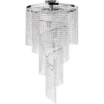 Plafón ELICA 6 Luz Vidrio, Metal Cristal