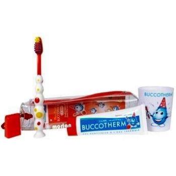 Buccotherm Children's Dental Care Kit for Ages 2-6: Tooth Gel, Toothbrush, and Rinse Cup (50ml)