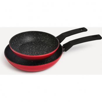 Set de 2 sartenes antiadherentes de aluminio forjado con mango ergonómico - El Corte Inglés