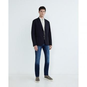 Emporio Armani Blue One-Button Blazer for Men, Size 3XS