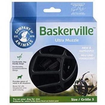Baskerville Ultra - Bozal de goma, Negro, Talla 5