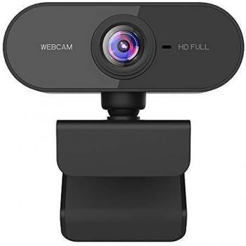 Dewanxin Webcam 1080P Full HD CMOS Cámara Web de Alta Micrófono Reductor de Ruido y Corrección de Automática,USB Plug and Play,Base Giratoria de 360°,para PC Computadora Portátil, Videollamadas Juegos