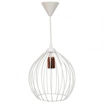 Lámpara de techo tipo pera WELLHOME de metal color blanco 65 cm