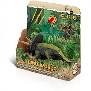 Tachan Dinosaurio Triceratops con Sonidos Realistas, Luces, Color Verde