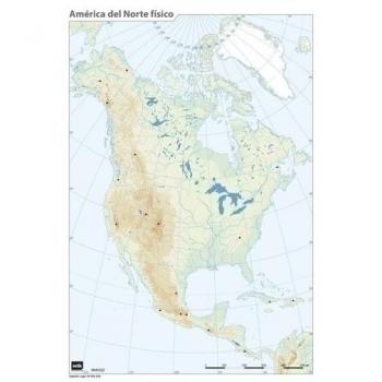 MAPA MUDO ERIK COLOR FISICO AMERICA NORT - Pack de Grupo Erik MM0122
