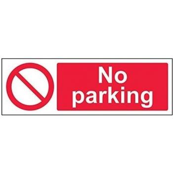 vsafety 52012 ax-sno parking prohibición acceso señal, autoadhesivos, paisaje, 300 mm x 100 mm), color rojo
