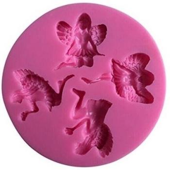 LYNCH Ángeles Forma herramientas de la decoración 3D del molde del silicón de Novia en la cocina,Rosa