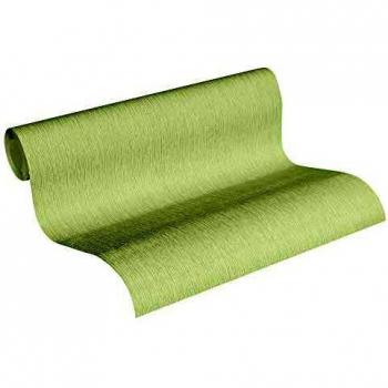A.S. Création Blooming Uni Vinyl Wallpaper - Solid Color Green (0.53 x 10m, 5.33 sqm)