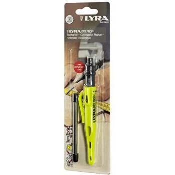 Lyra Lyra Dry L4498104 - Marcador de perforaciones profundas, incluye sacapuntas y clip, mina de grafito universal en 2B, 2,8 mm para todas las superficies en blíster + 3 minas de grafito universales