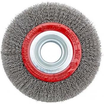 Bellota 50810-15025l - Cepillo industrial circular de acero inoxidable, 25 mm longitud y diámetro de 150 mm, eliminar óxidos, pinturas y rebabas