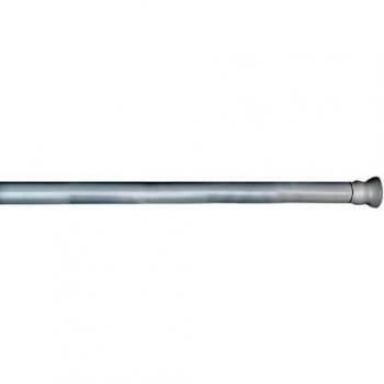 WENKO Barra para cortina baño telescópica blanca 70-115 cm - Ø 2 cm, Aluminio, 2 x 2 cm, Blanco