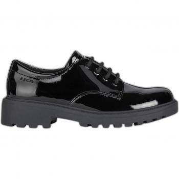 Geox Casey Women's Black Lace-Up School Shoes