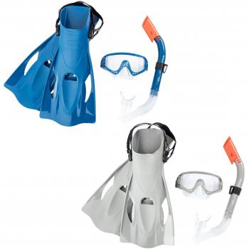 Set de buceo adulto +14 años con máscara, tubo y aletas Bestway Sureswim 25020