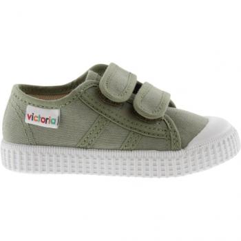 Victoria - Zapatillas de lona para niños con doble cierre adherente y puntera de goma