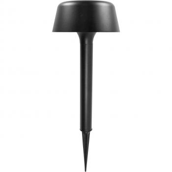 Lámpara solar exterior Dyberg Larsen Valencia, negra, 19.5 cm, IP44