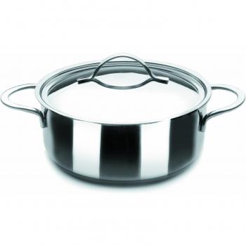 Cacerola Ibili Noah de 16cm con Tapa, Acero Inoxidable, Apta para Inducción