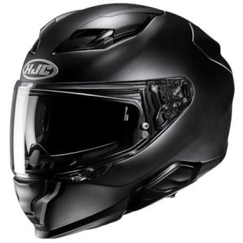 HJC Casco Integral F71 Sólido Fibra de Vidrio Visor Solar Metal Negro Semi Flat Black - Seguridad y Rendimiento, Color Negro (M)