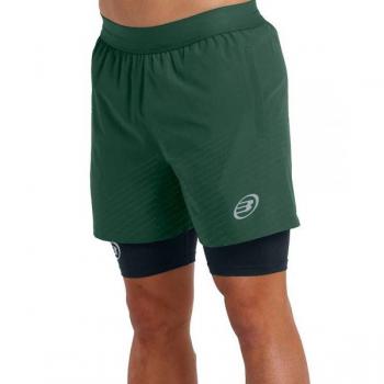 Bullpadel Afama - Pantalón Corto de Alta Elasticidad Verde para Hombre