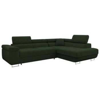 Sofá rinconero Comfivo S100 con función de descanso y caja de ropa de cama, 274x203x70cm