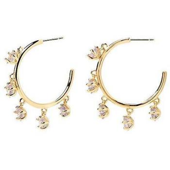Pendientes Halley P D PAOLA AR01-167-U Mujer plata en dorado corindón